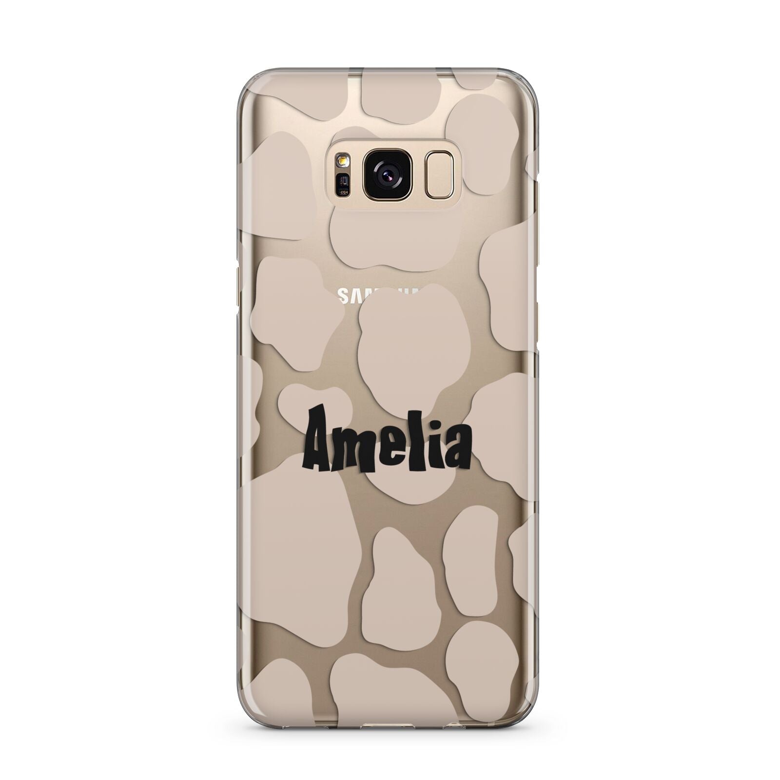 Custom Beige Cow Print Samsung Galaxy S8 Plus Case