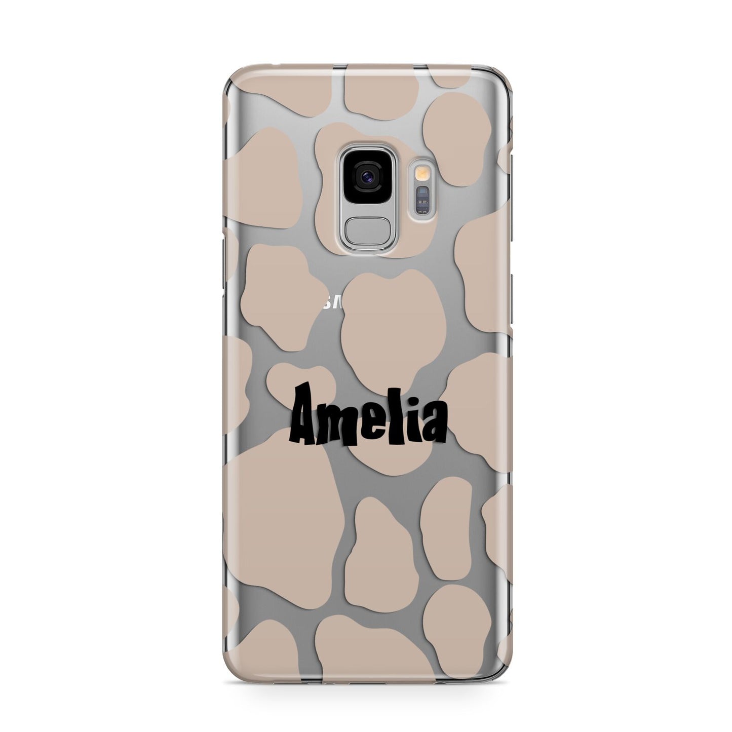 Custom Beige Cow Print Samsung Galaxy S9 Case