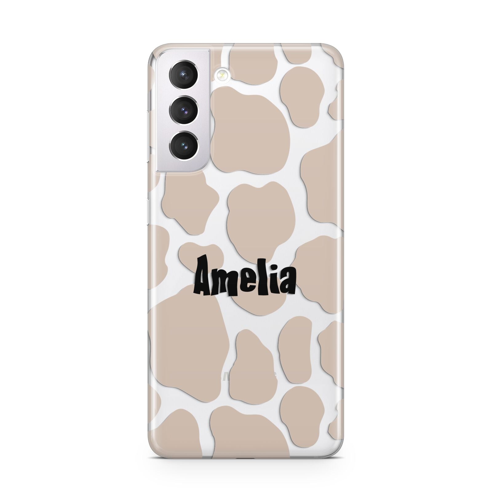 Custom Beige Cow Print Samsung S21 Case