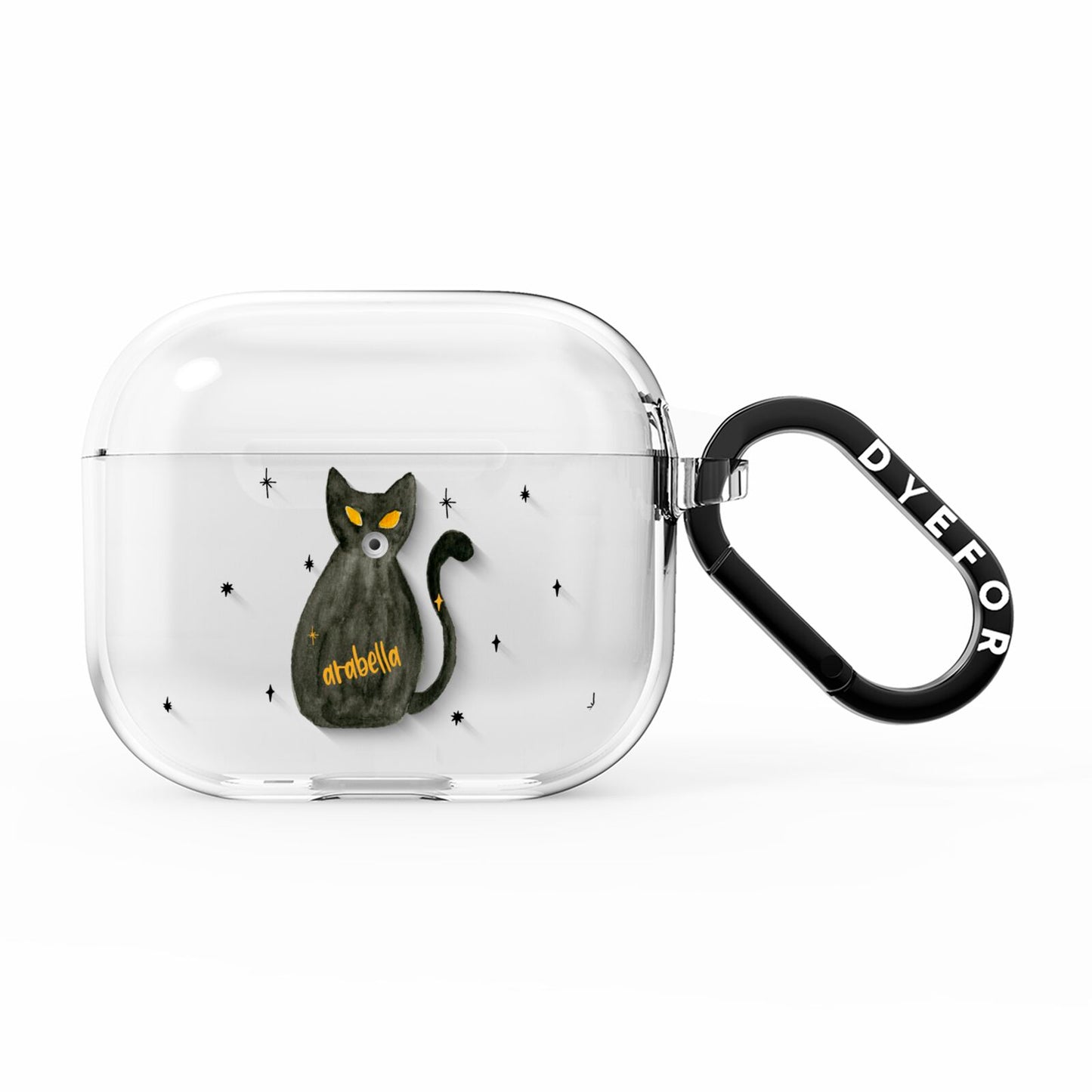 Custom Black Cat AirPods Clear Case 3rd Gen