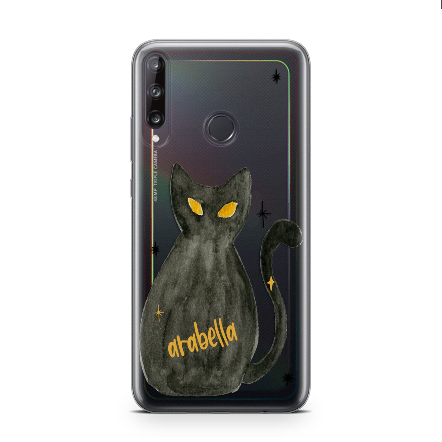 Custom Black Cat Huawei P40 Lite E Phone Case