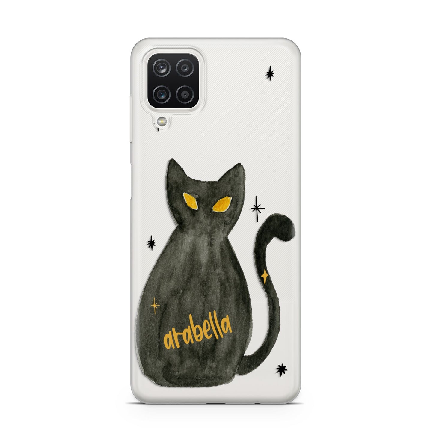 Custom Black Cat Samsung A12 Case