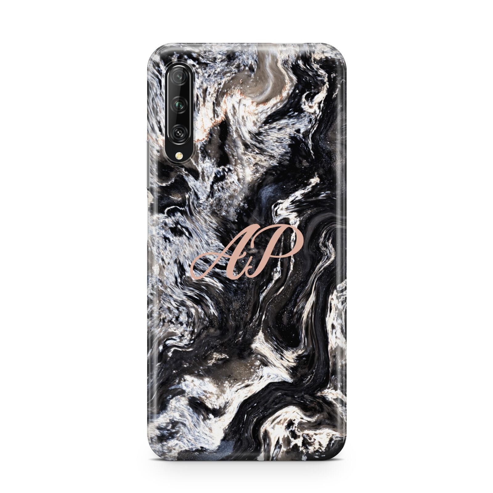 Custom Black Swirl Marble Huawei P Smart Pro 2019