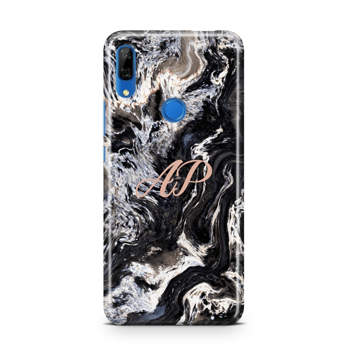 Custom Black Swirl Marble Huawei P Smart Z