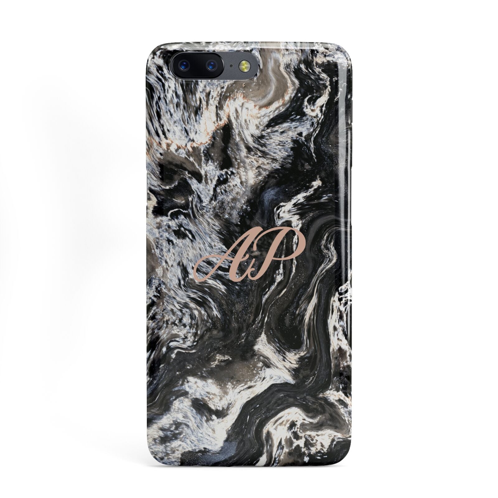 Custom Black Swirl Marble OnePlus Case