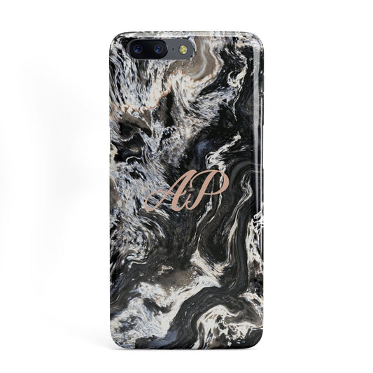 Custom Black Swirl Marble OnePlus Case