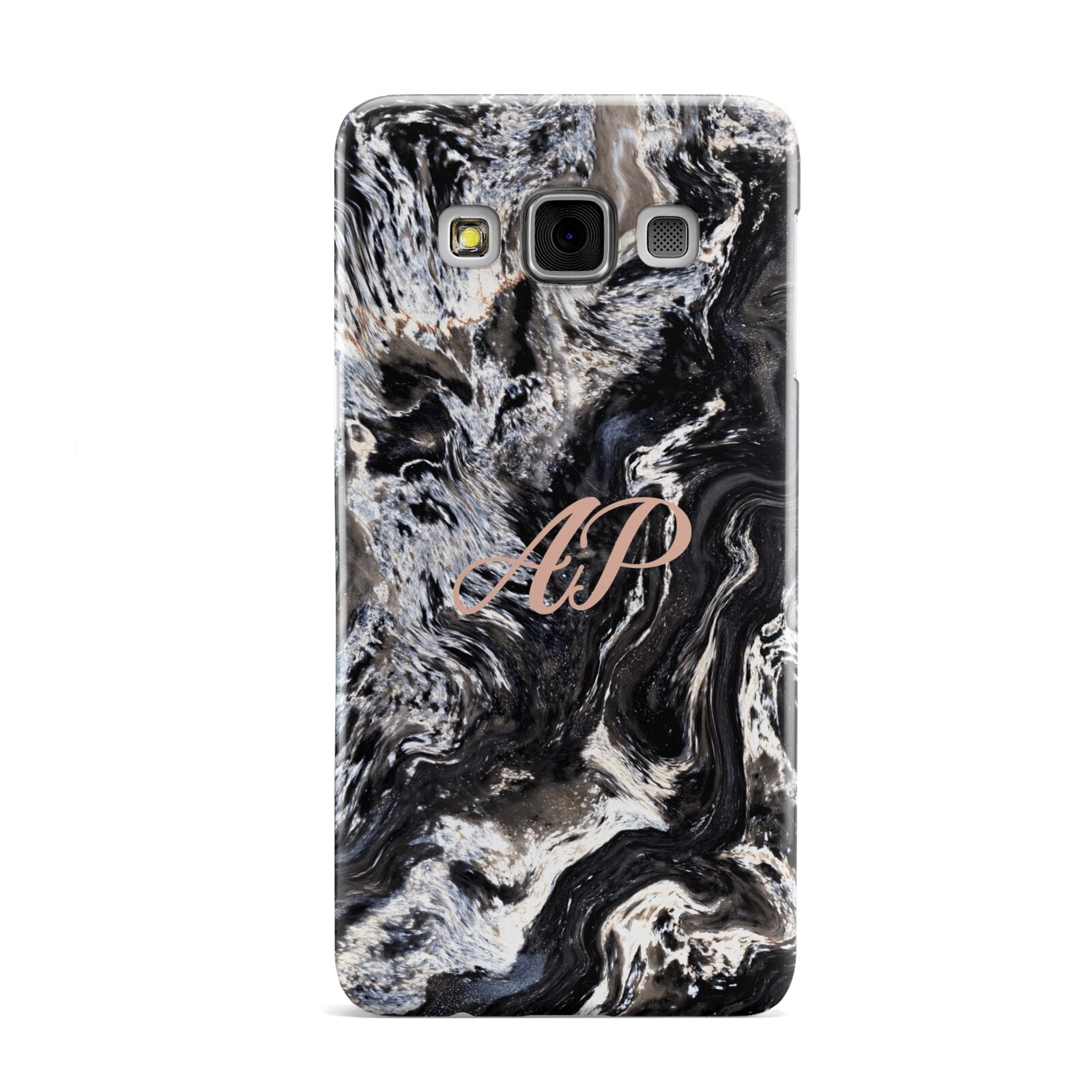 Custom Black Swirl Marble Samsung Galaxy A3 Case