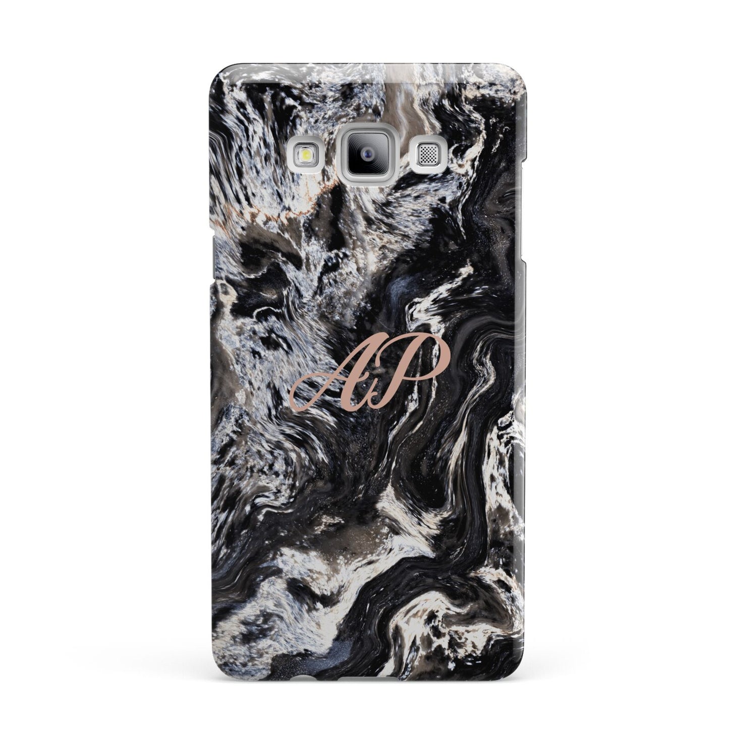 Custom Black Swirl Marble Samsung Galaxy A7 2015 Case