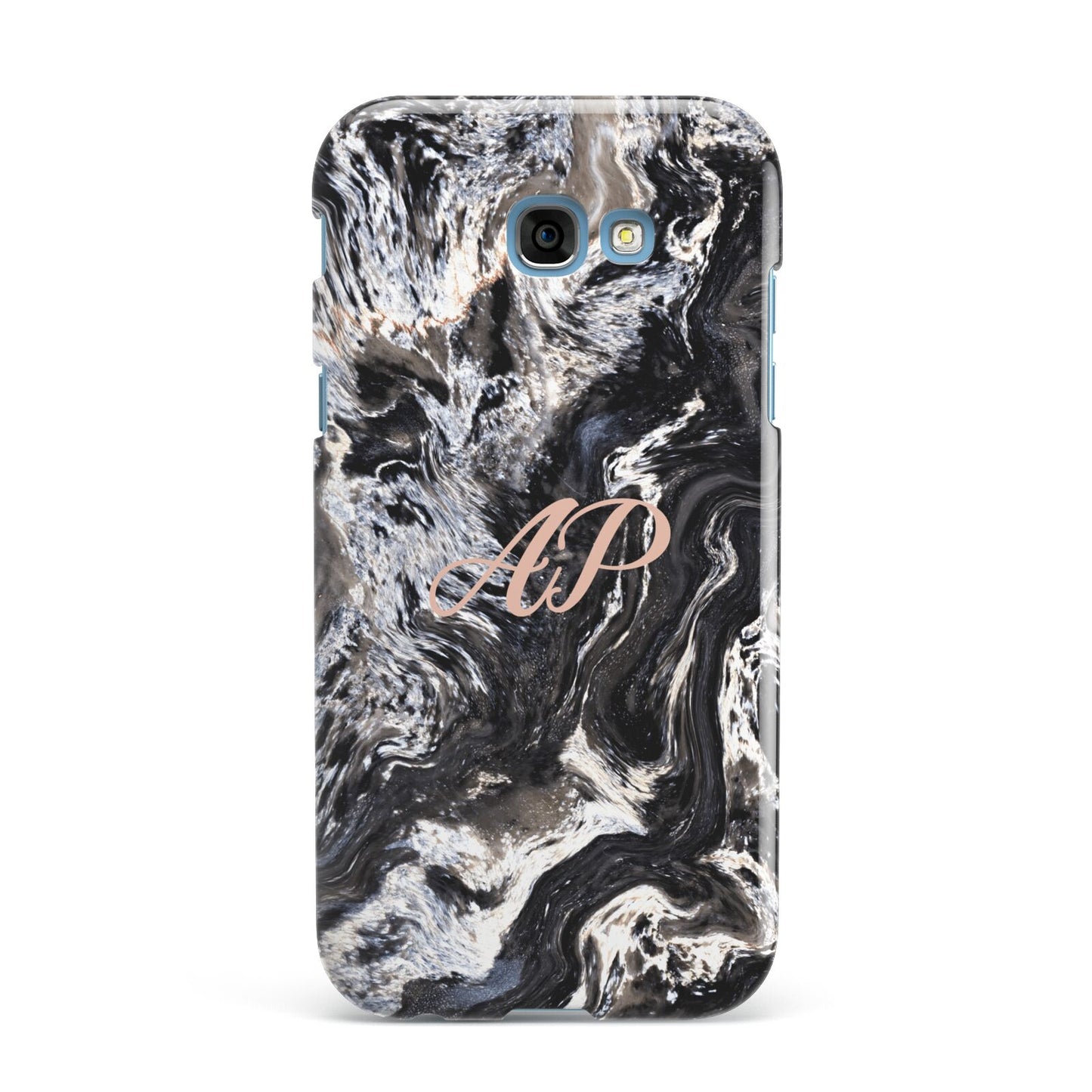 Custom Black Swirl Marble Samsung Galaxy A7 2017 Case