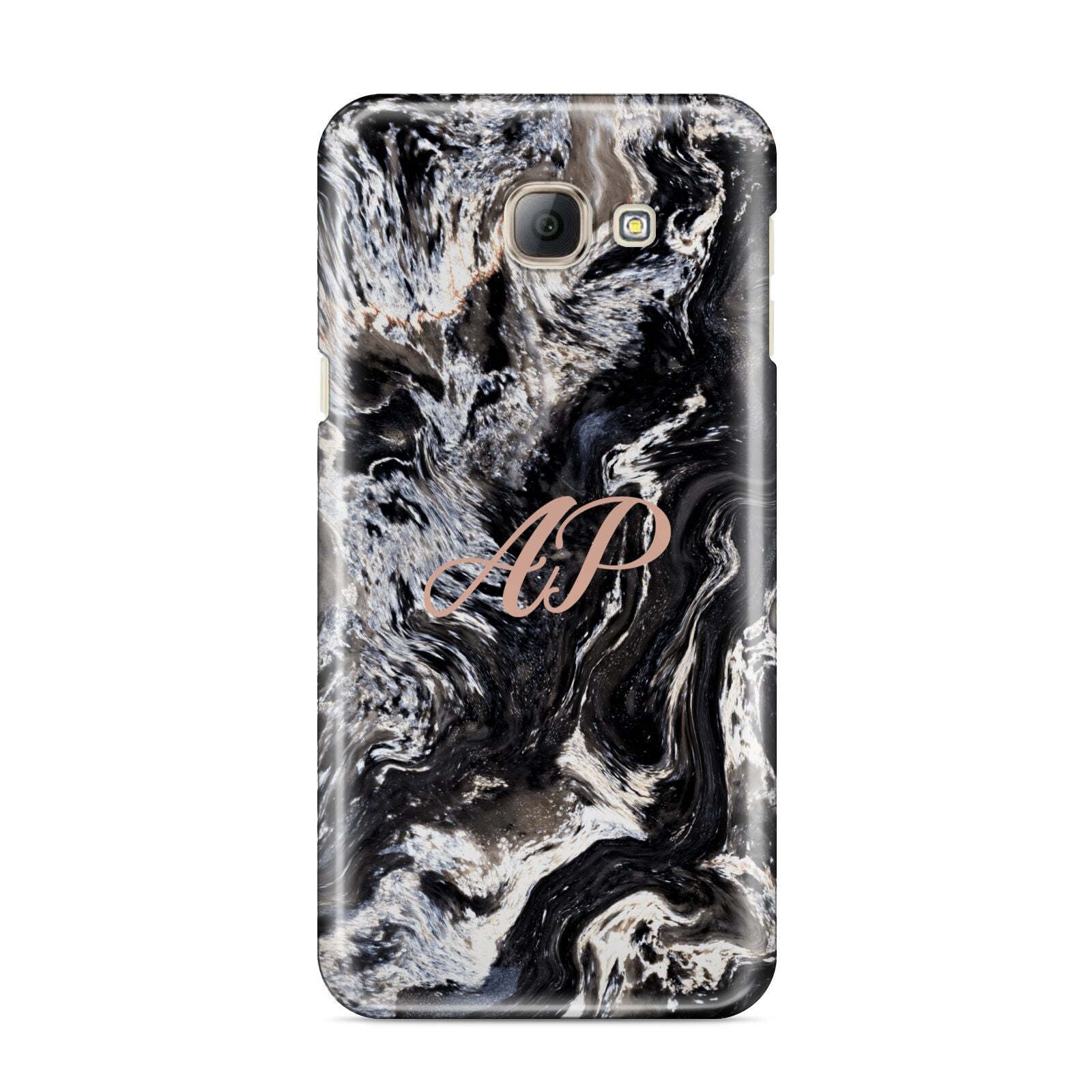 Custom Black Swirl Marble Samsung Galaxy A8 2016 Case