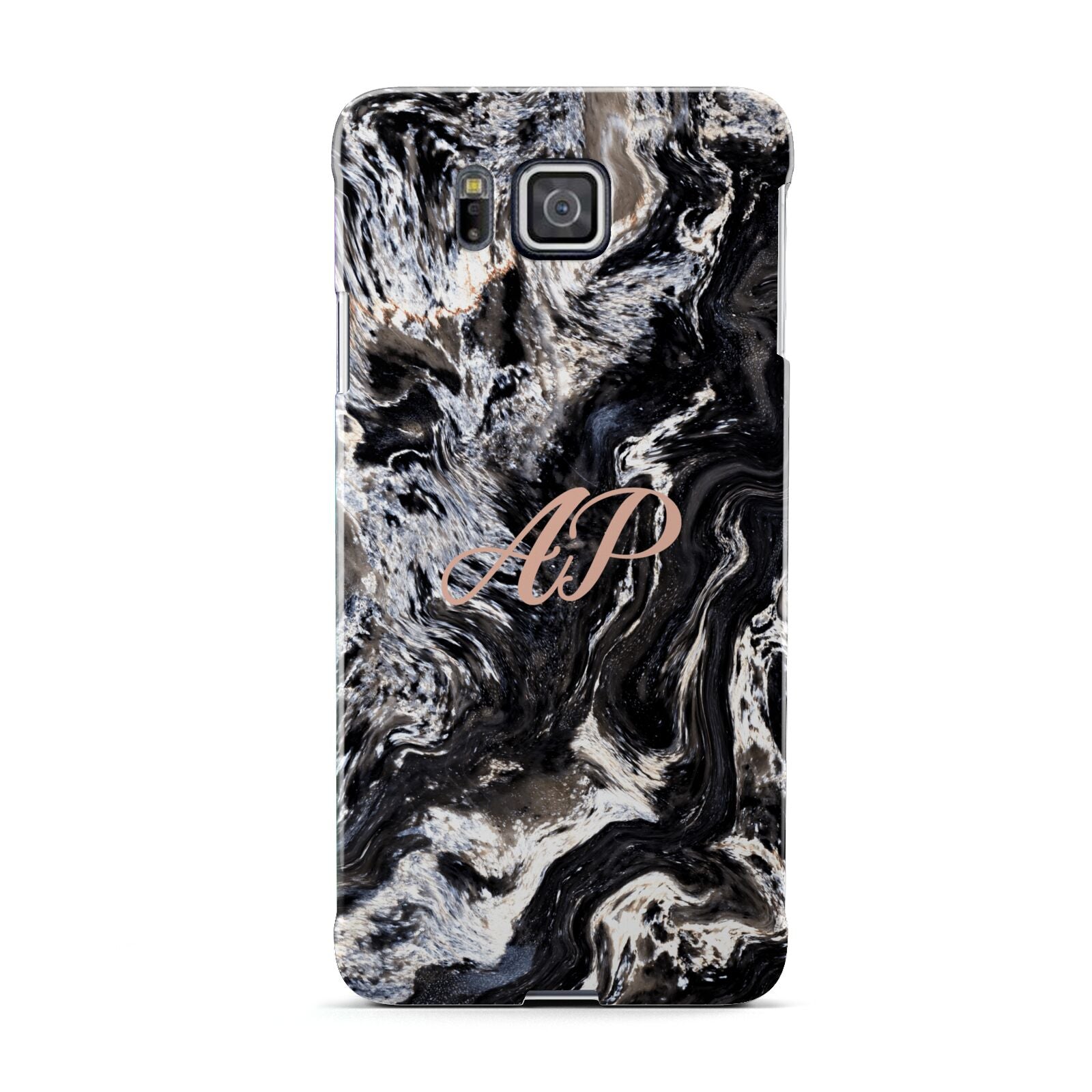 Custom Black Swirl Marble Samsung Galaxy Alpha Case