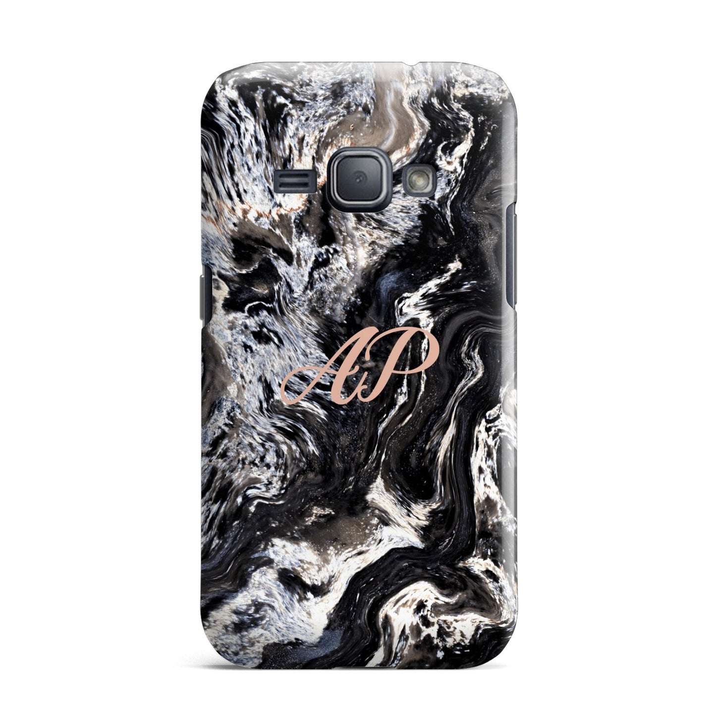 Custom Black Swirl Marble Samsung Galaxy J1 2016 Case