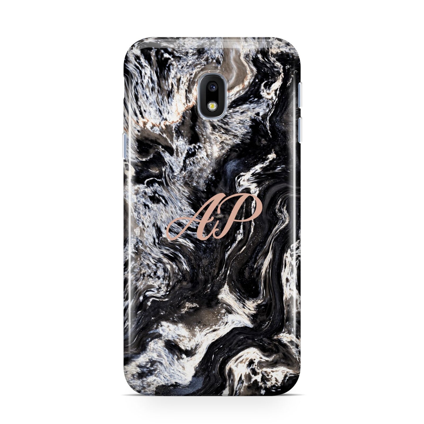 Custom Black Swirl Marble Samsung Galaxy J3 2017 Case