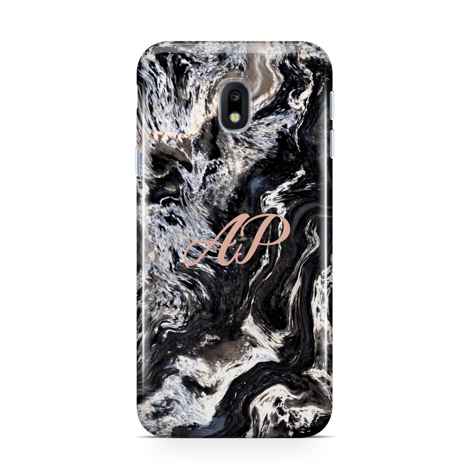 Custom Black Swirl Marble Samsung Galaxy J3 2017 Case