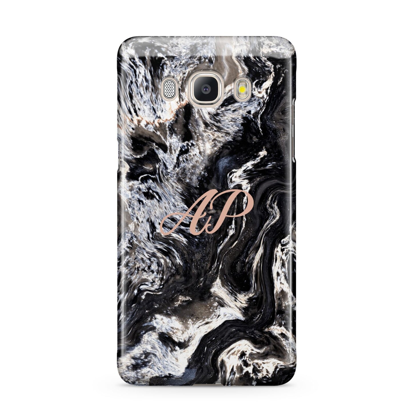 Custom Black Swirl Marble Samsung Galaxy J5 2016 Case