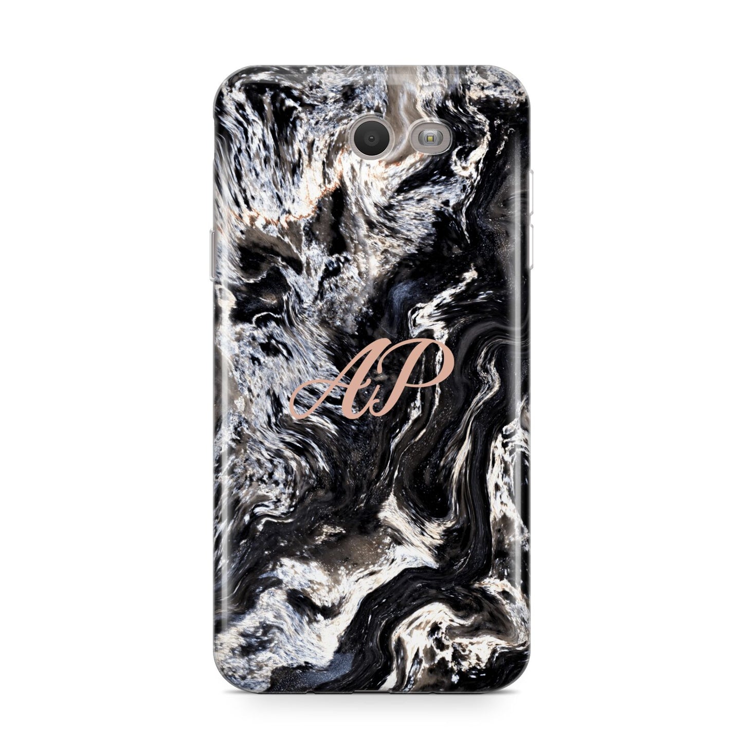 Custom Black Swirl Marble Samsung Galaxy J7 2017 Case