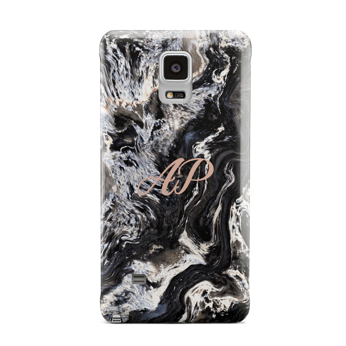 Custom Black Swirl Marble Samsung Galaxy Note 4 Case