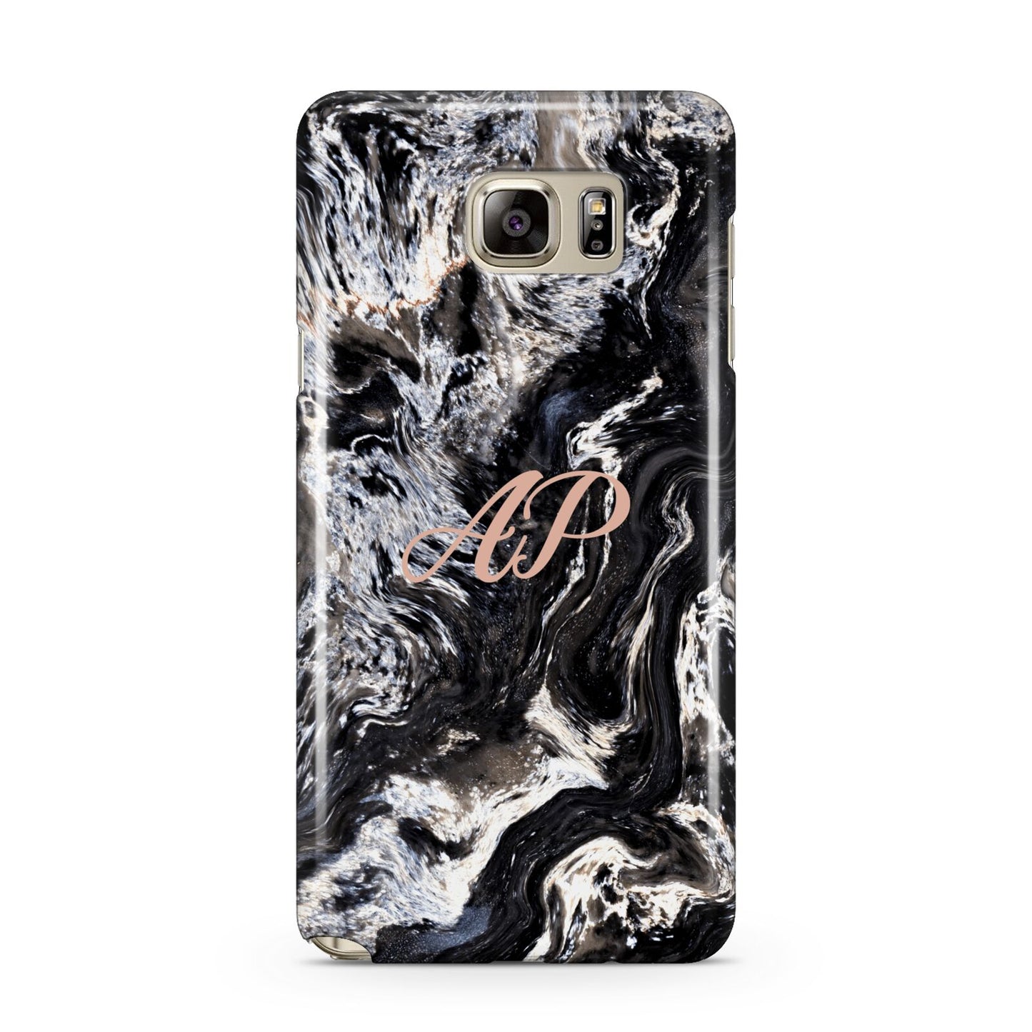 Custom Black Swirl Marble Samsung Galaxy Note 5 Case