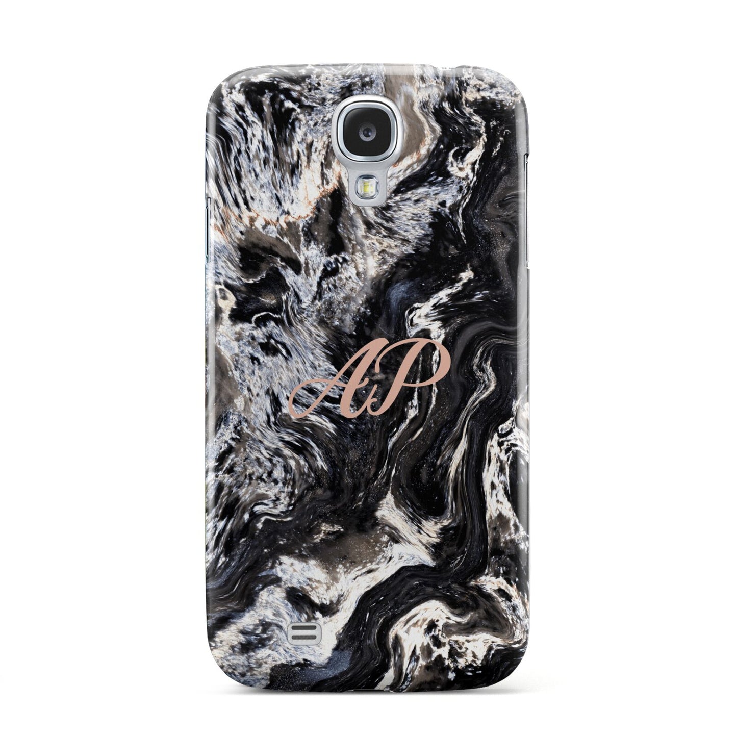 Custom Black Swirl Marble Samsung Galaxy S4 Case