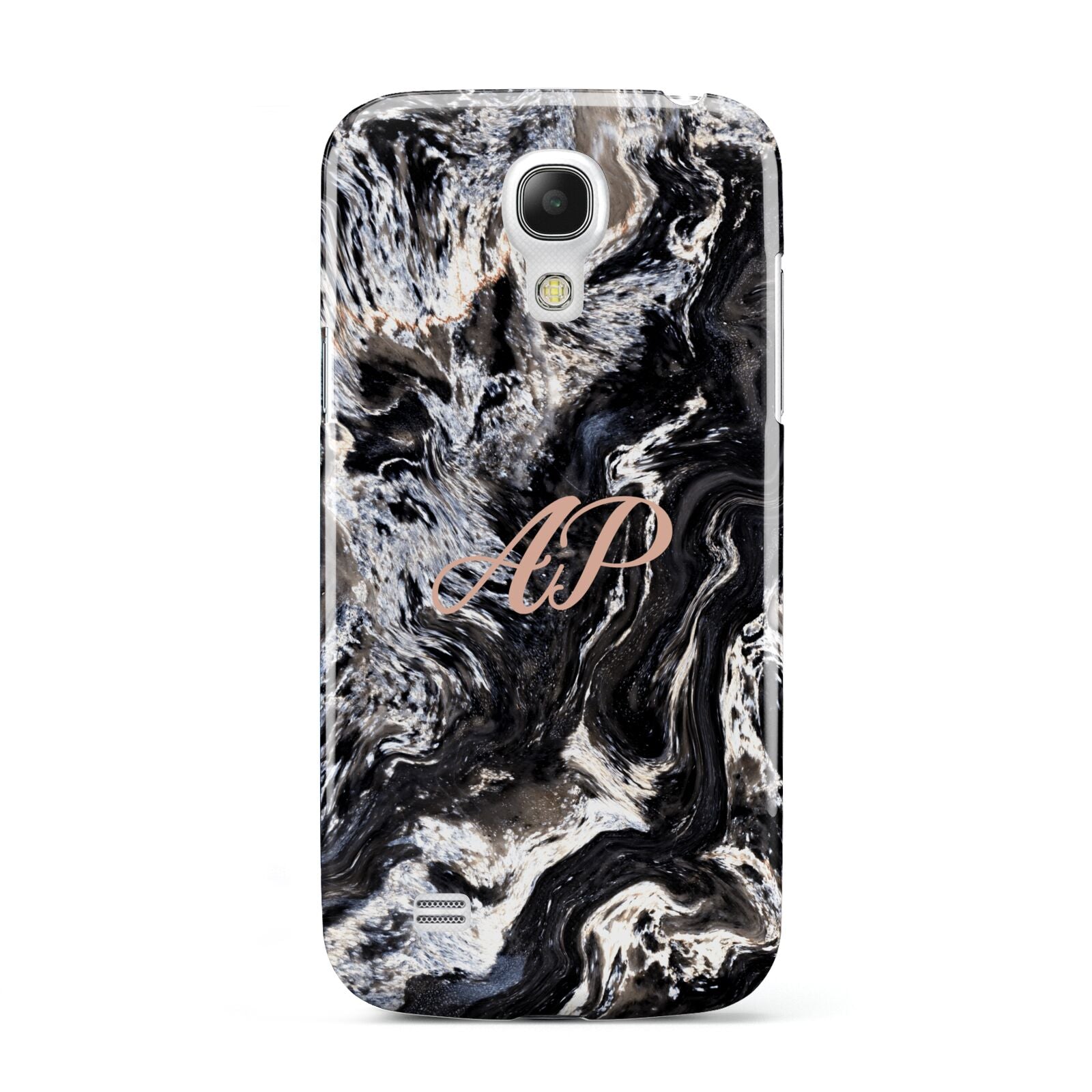 Custom Black Swirl Marble Samsung Galaxy S4 Mini Case