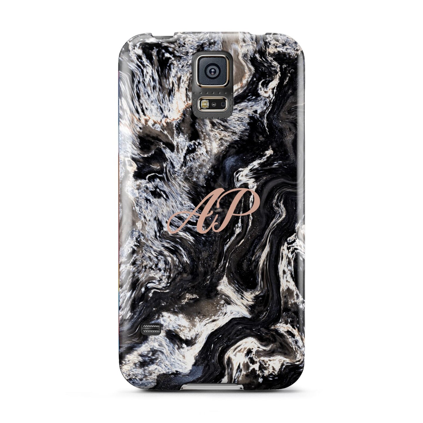 Custom Black Swirl Marble Samsung Galaxy S5 Case