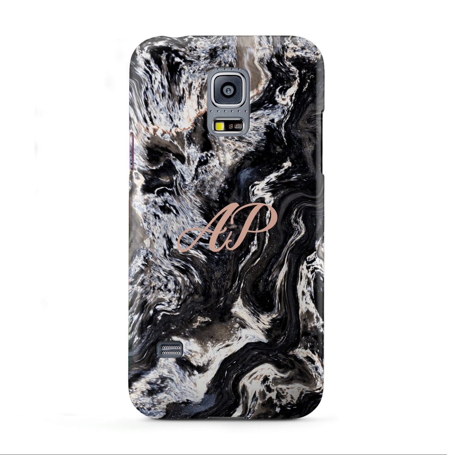 Custom Black Swirl Marble Samsung Galaxy S5 Mini Case