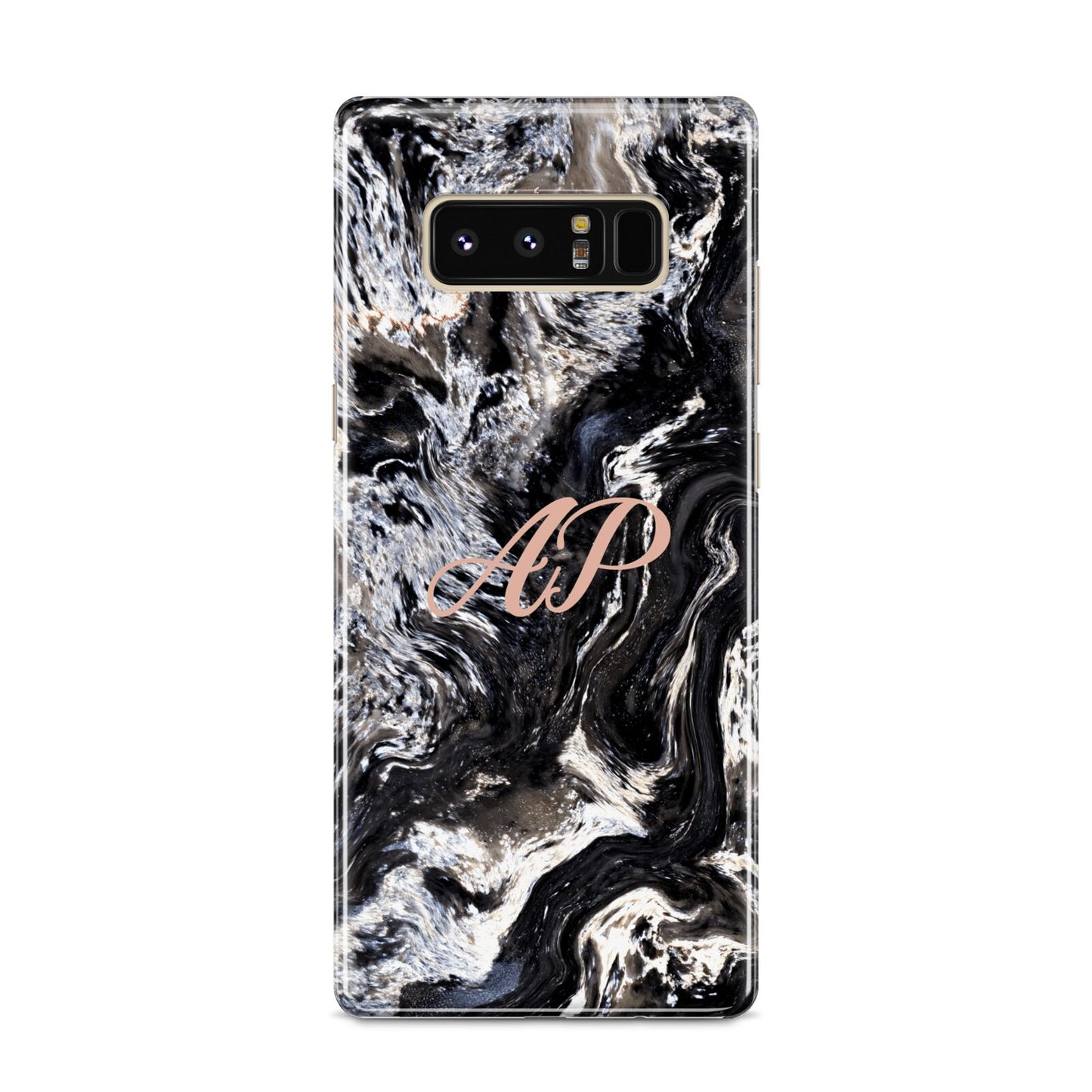 Custom Black Swirl Marble Samsung Galaxy S8 Case