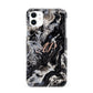 Custom Black Swirl Marble iPhone 11 3D Snap Case