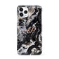 Custom Black Swirl Marble iPhone 11 Pro 3D Snap Case