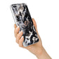 Custom Black Swirl Marble iPhone 7 Plus Bumper Case on Silver iPhone Alternative Image