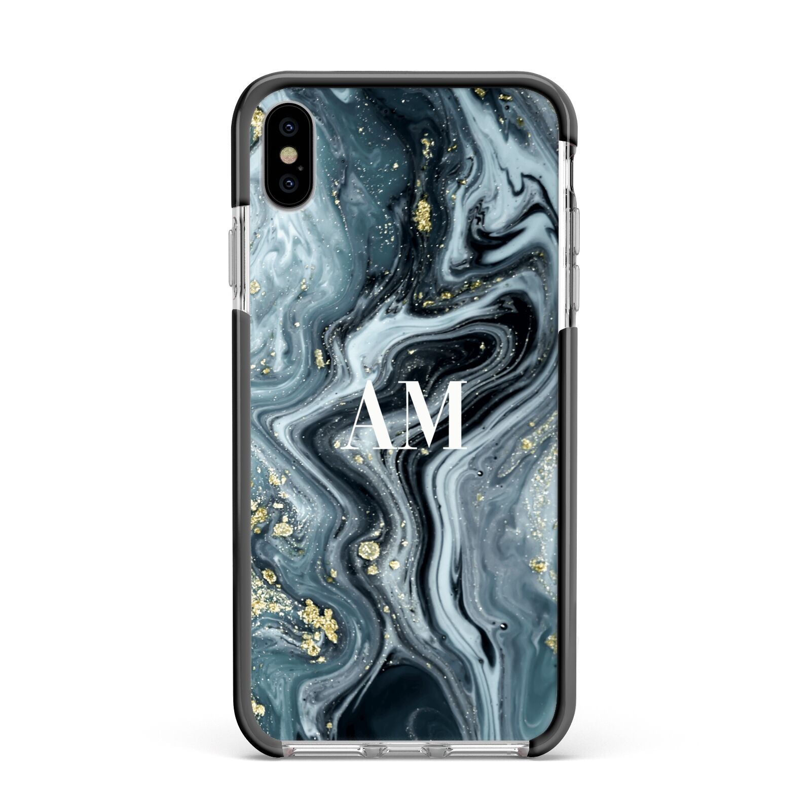 Custom Blue Swirl Marble iPhone Case