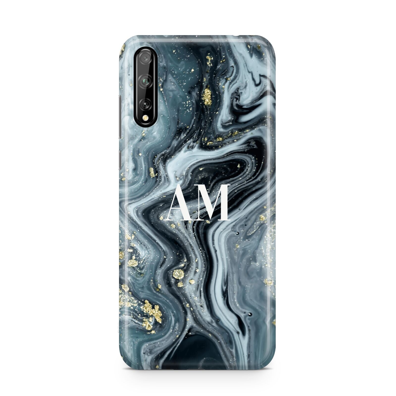 Custom Blue Swirl Marble Huawei Enjoy 10s Phone Case