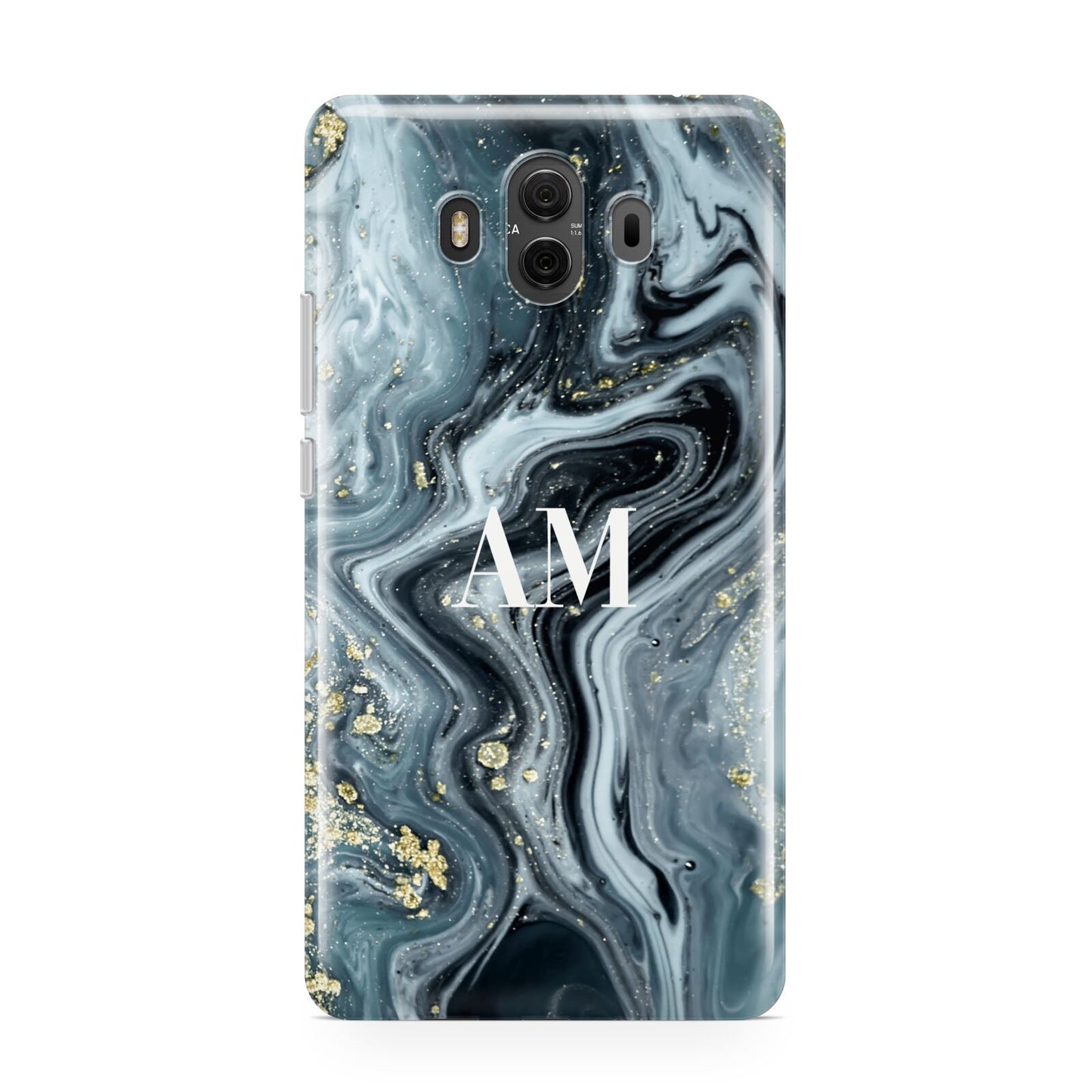 Custom Blue Swirl Marble Huawei Mate 10 Protective Phone Case