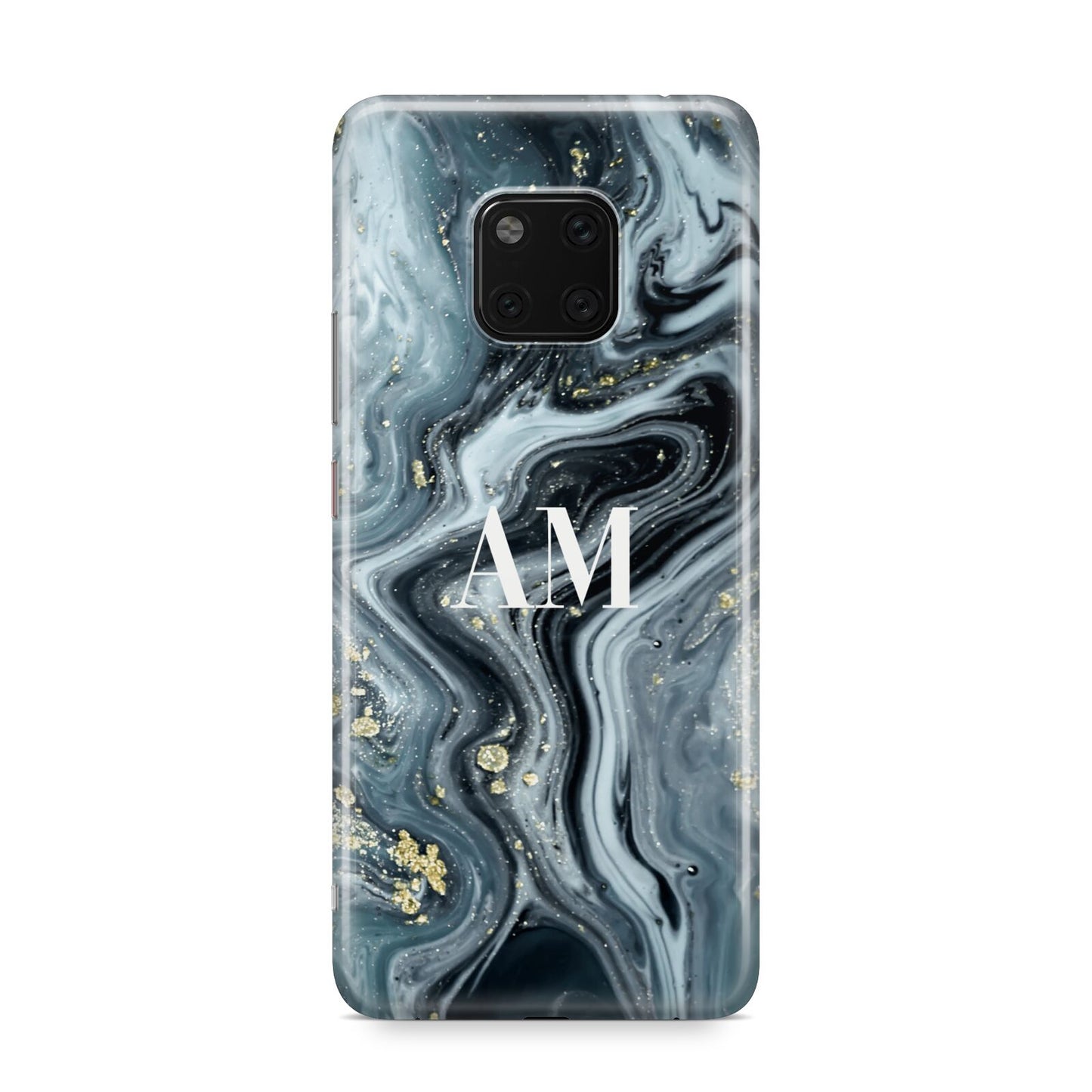 Custom Blue Swirl Marble Huawei Mate 20 Pro Phone Case