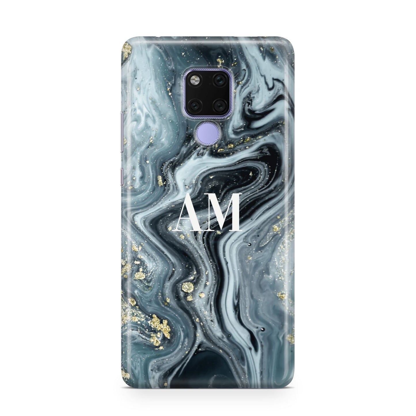 Custom Blue Swirl Marble Huawei Mate 20X Phone Case