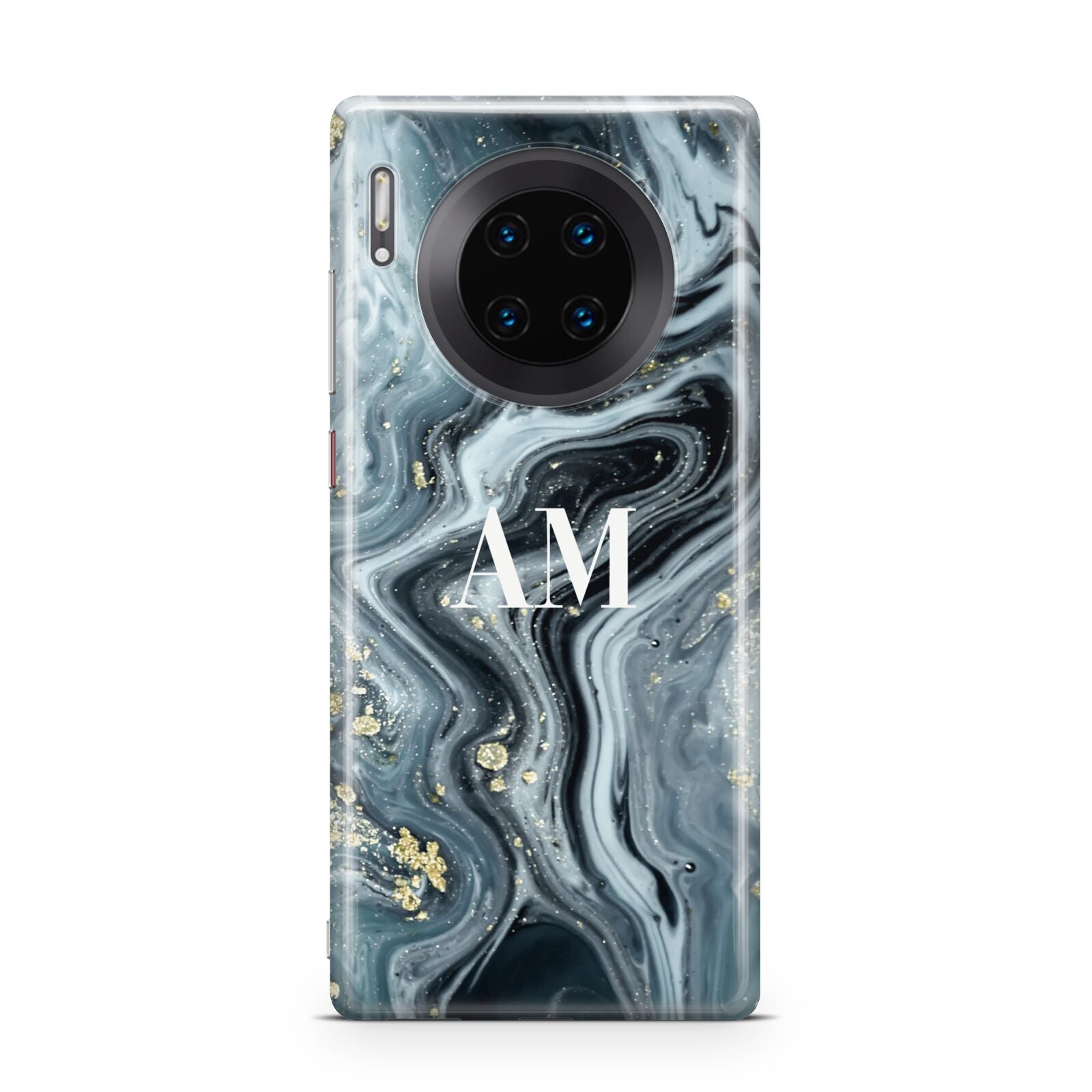 Custom Blue Swirl Marble Huawei Mate 30 Pro Phone Case