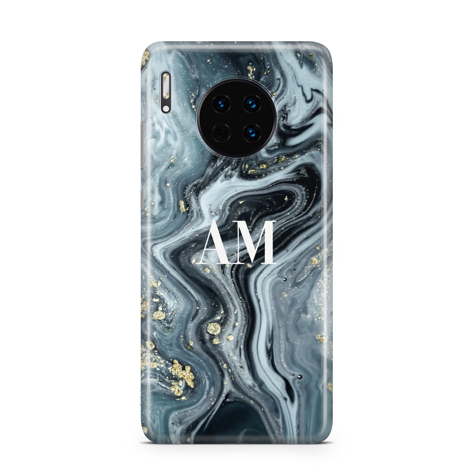 Custom Blue Swirl Marble Huawei Mate 30