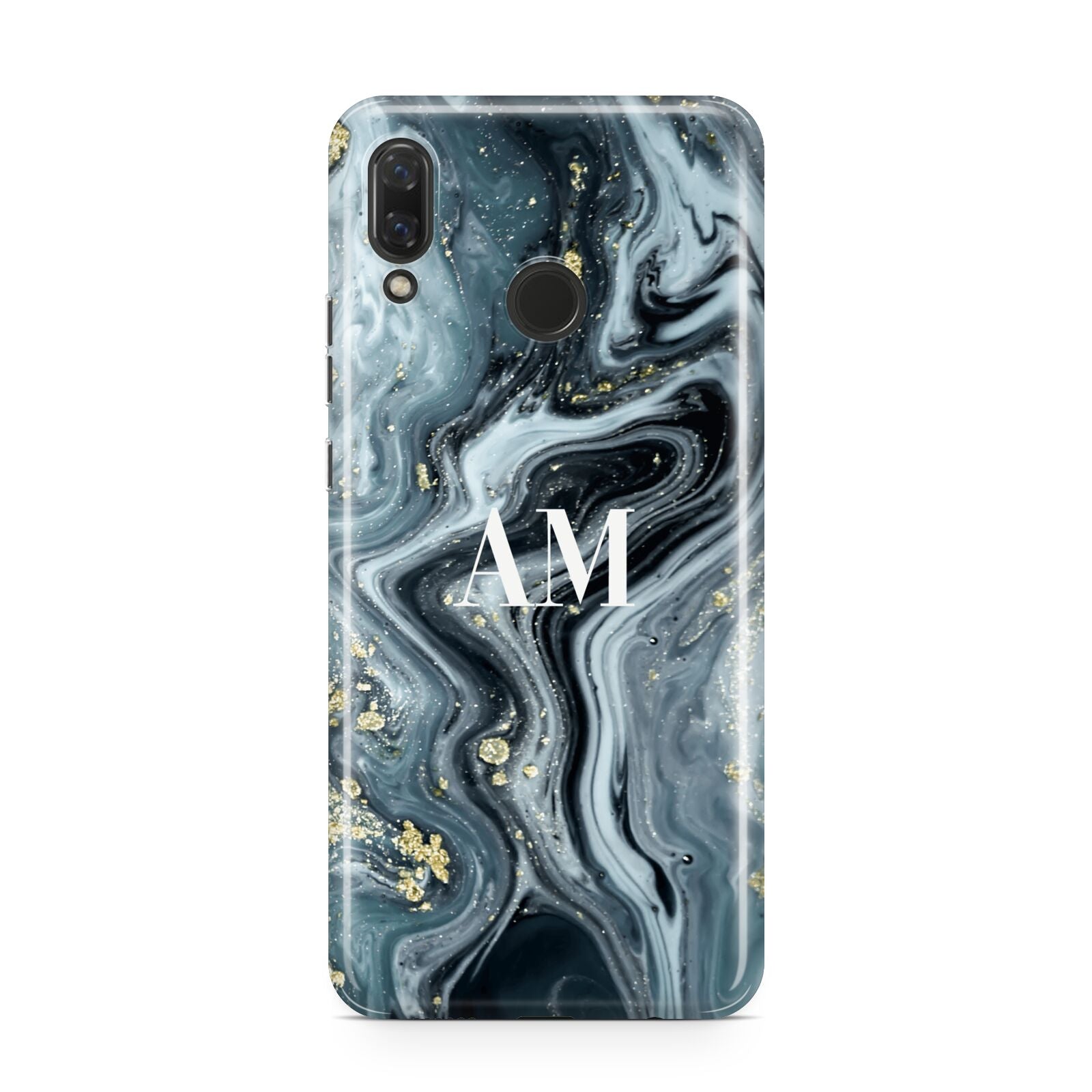 Custom Blue Swirl Marble Huawei Nova 3 Phone Case