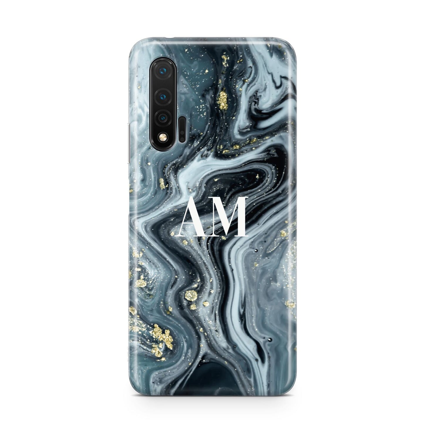 Custom Blue Swirl Marble Huawei Nova 6 Phone Case