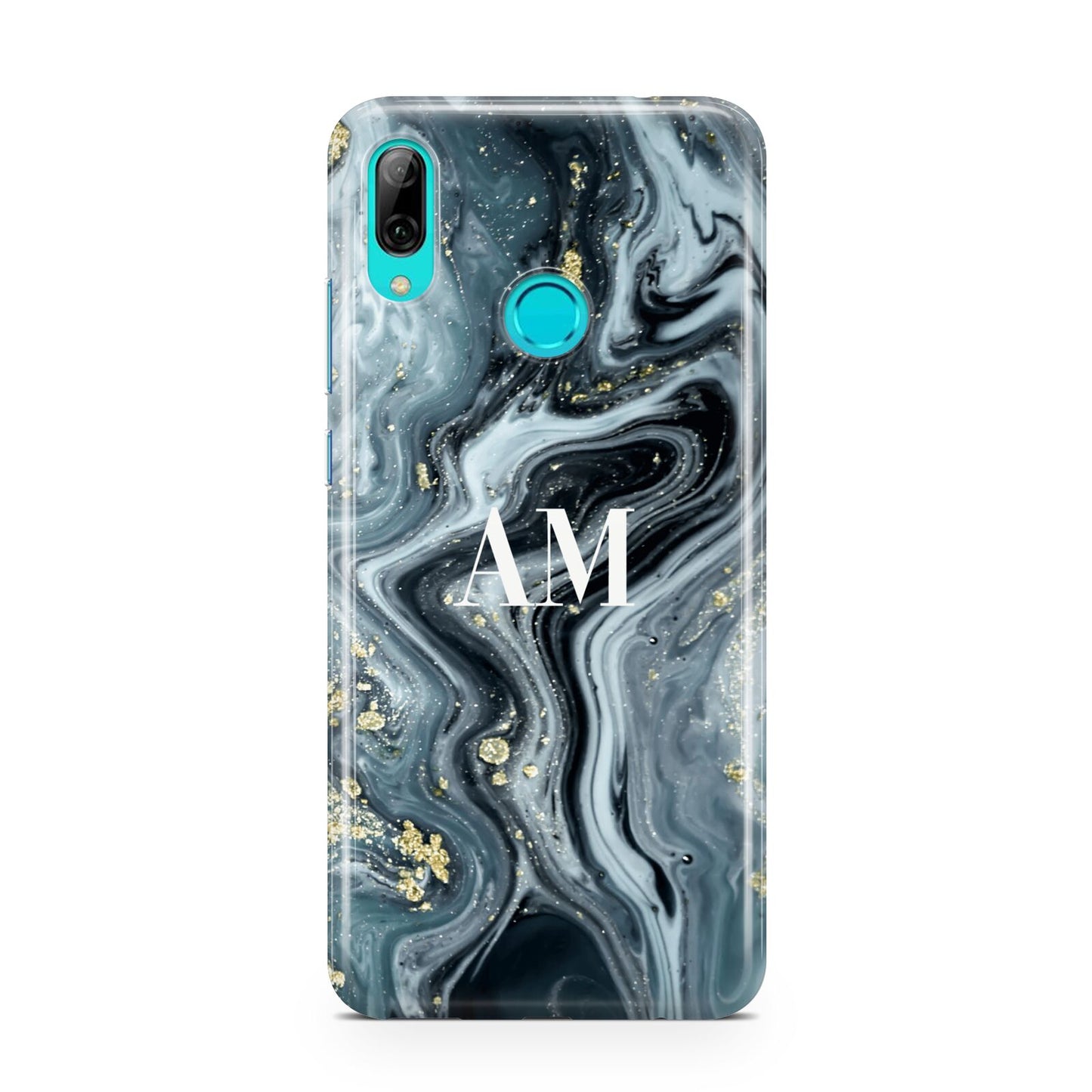 Custom Blue Swirl Marble Huawei P Smart 2019 Case