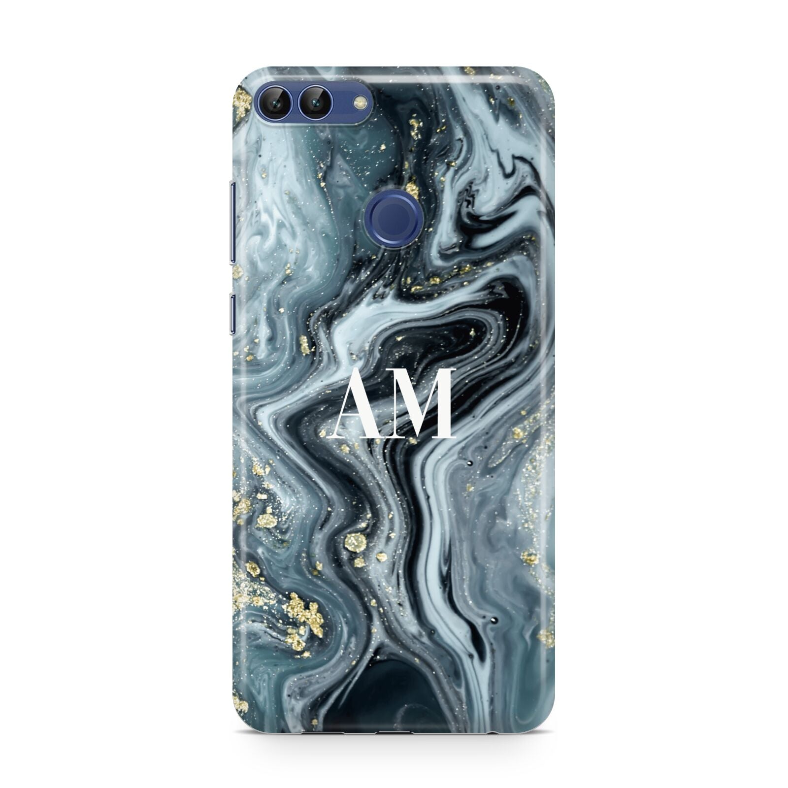 Custom Blue Swirl Marble Huawei P Smart Case