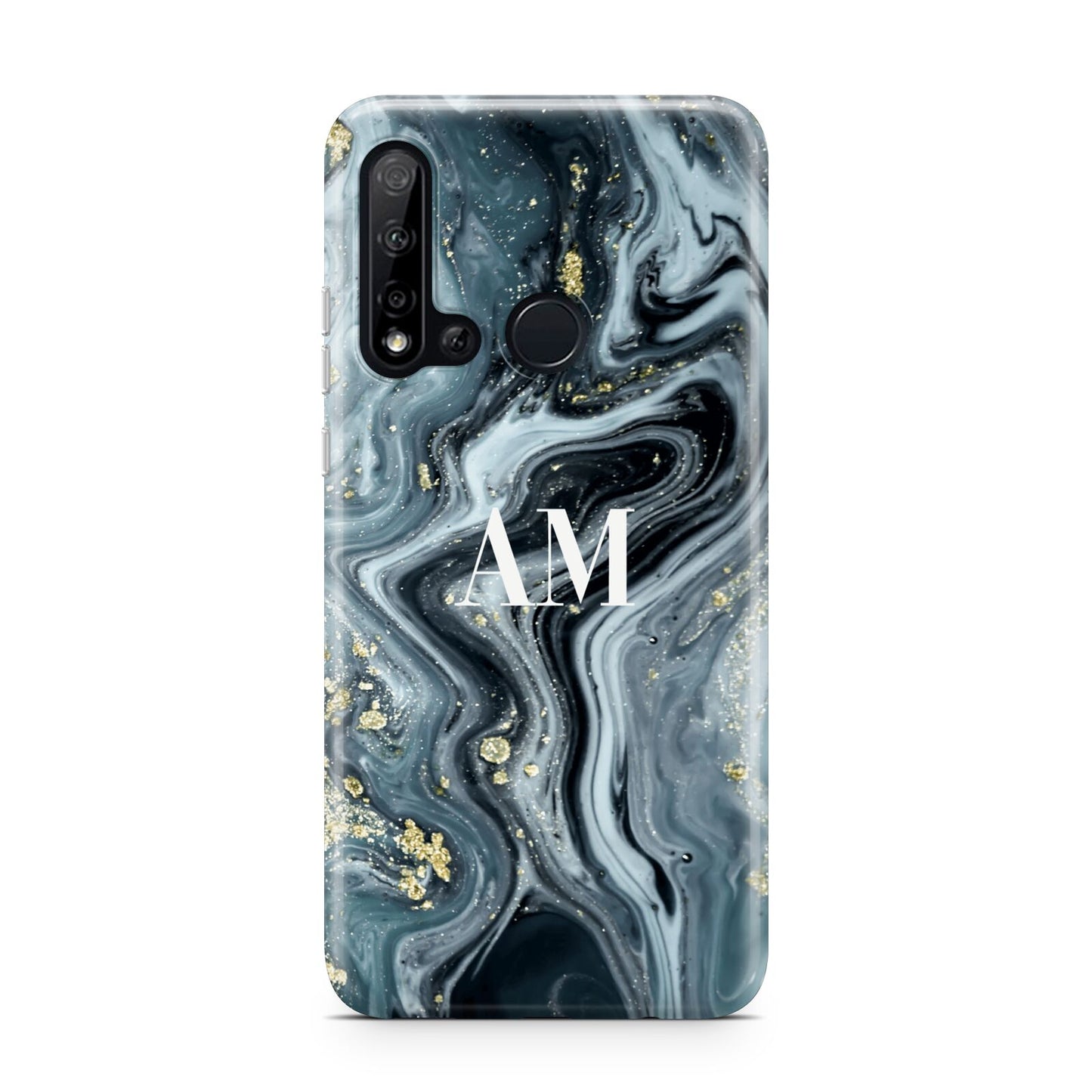 Custom Blue Swirl Marble Huawei P20 Lite 5G Phone Case