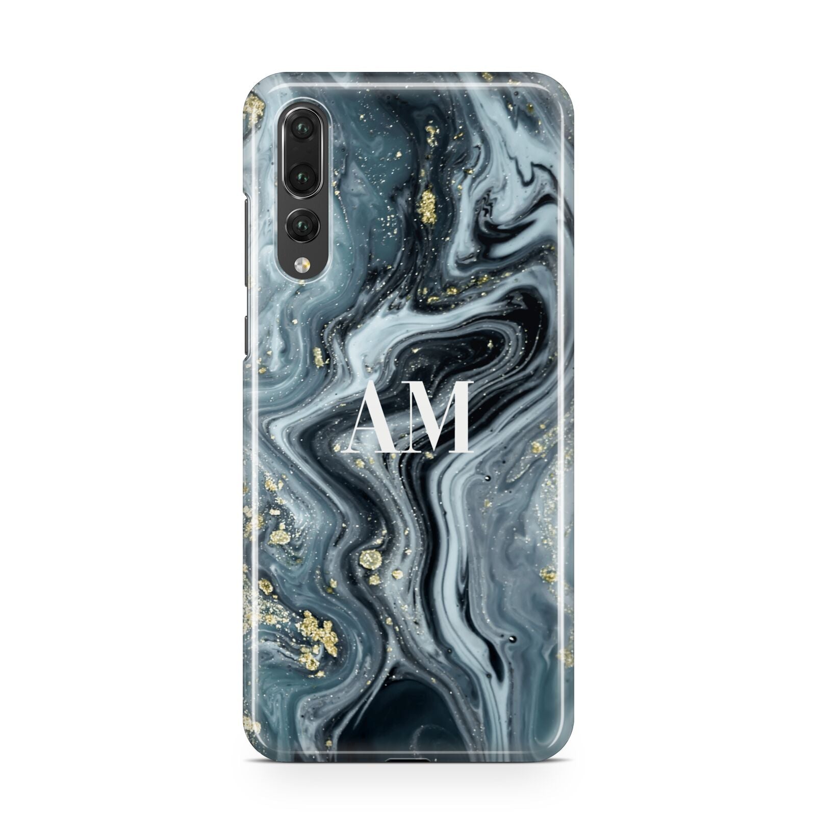 Custom Blue Swirl Marble Huawei P20 Pro Phone Case