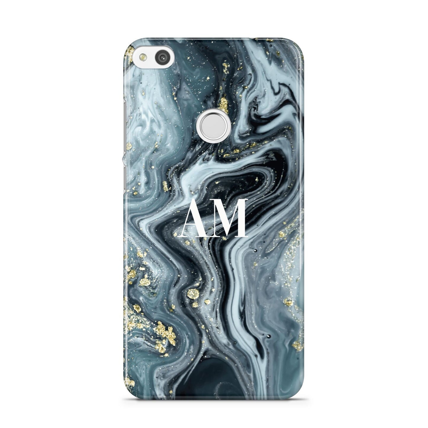 Custom Blue Swirl Marble Huawei P8 Lite Case