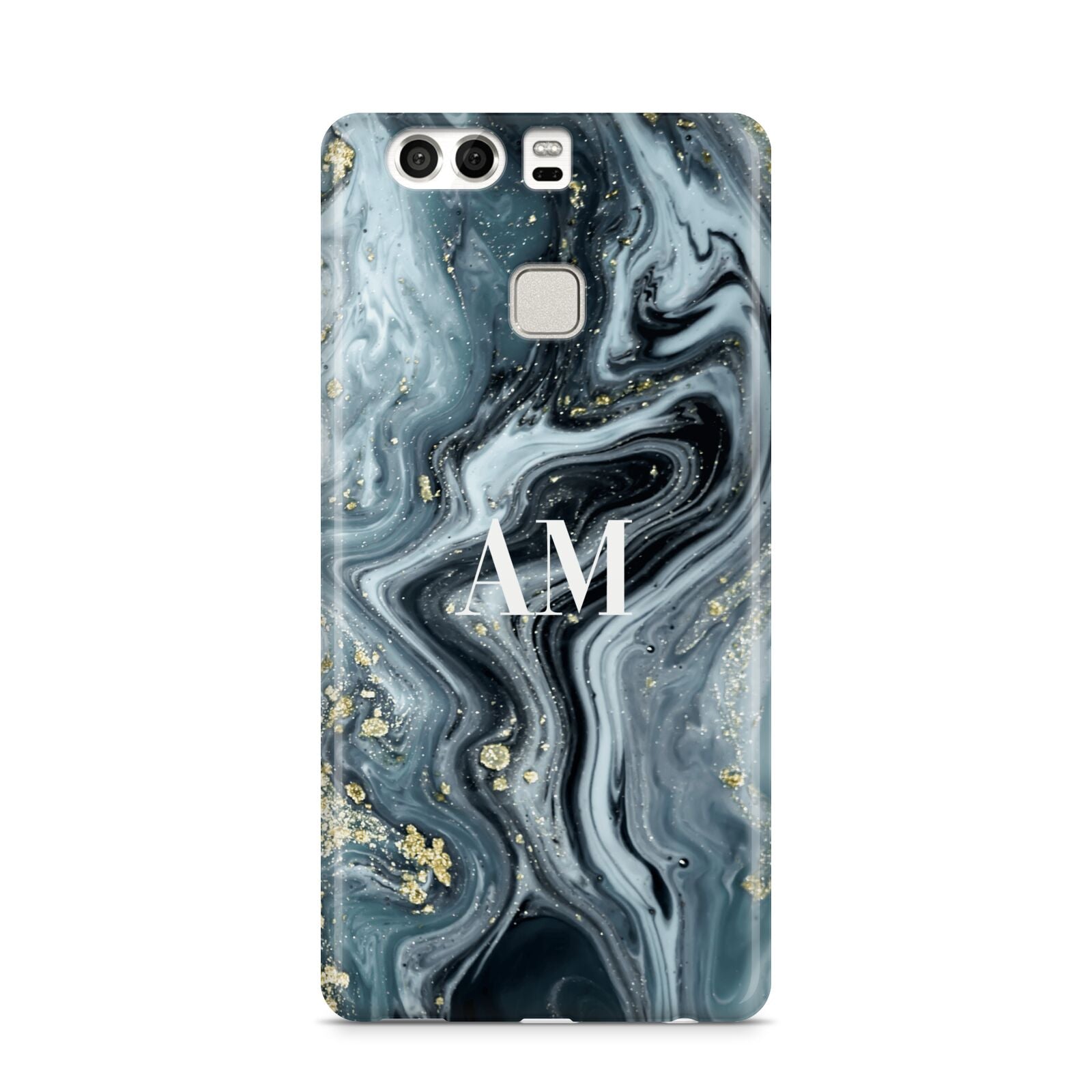 Custom Blue Swirl Marble Huawei P9 Case