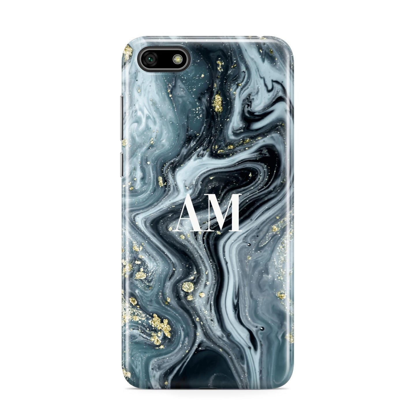 Custom Blue Swirl Marble Huawei Y5 Prime 2018 Phone Case