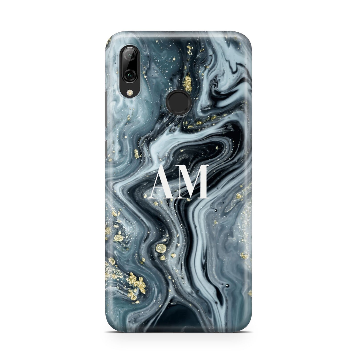 Custom Blue Swirl Marble Huawei Y7 2019