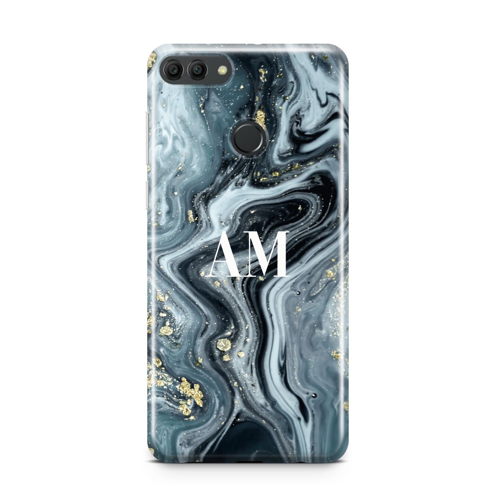 Custom Blue Swirl Marble Huawei Y9 2018