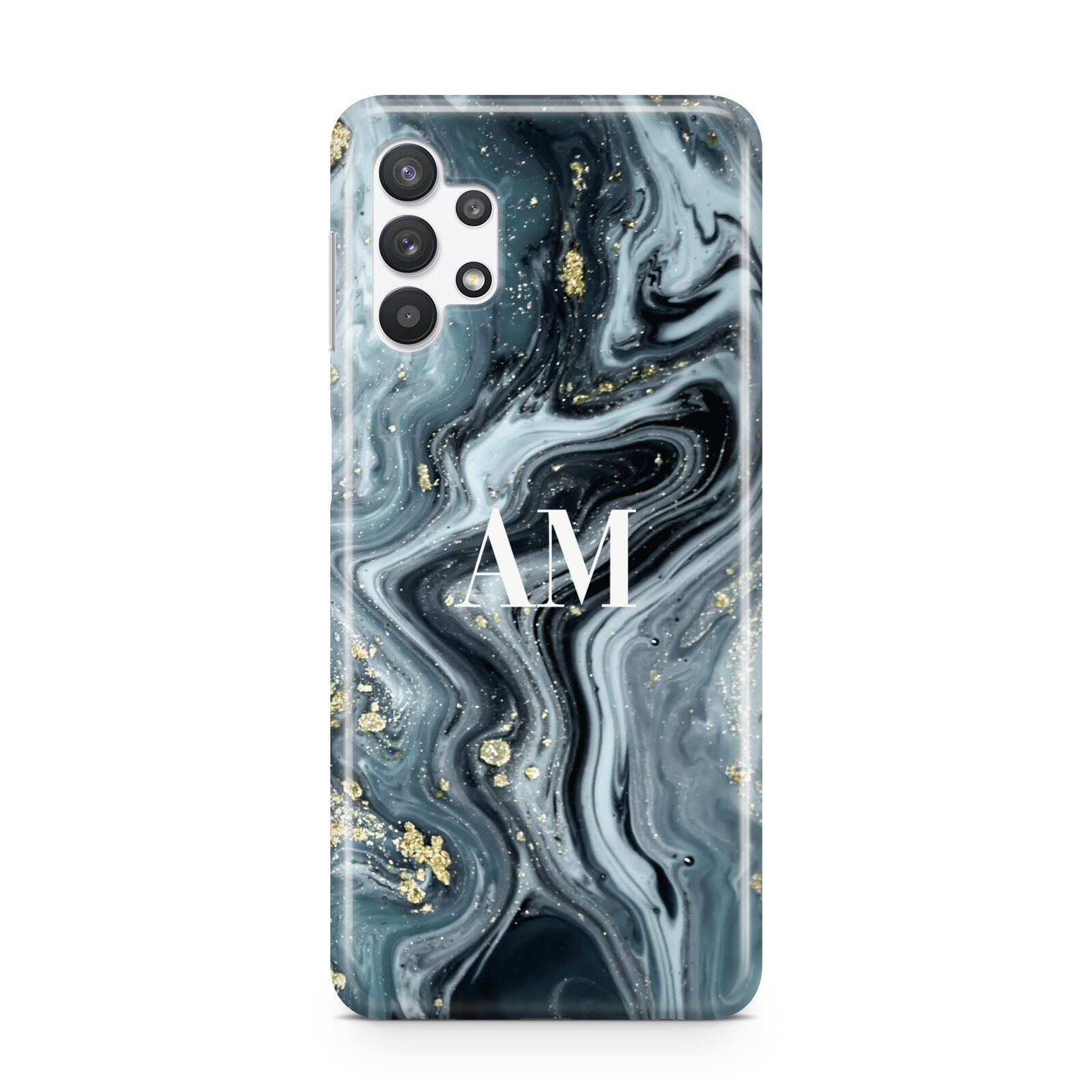 Custom Blue Swirl Marble Samsung A32 5G Case