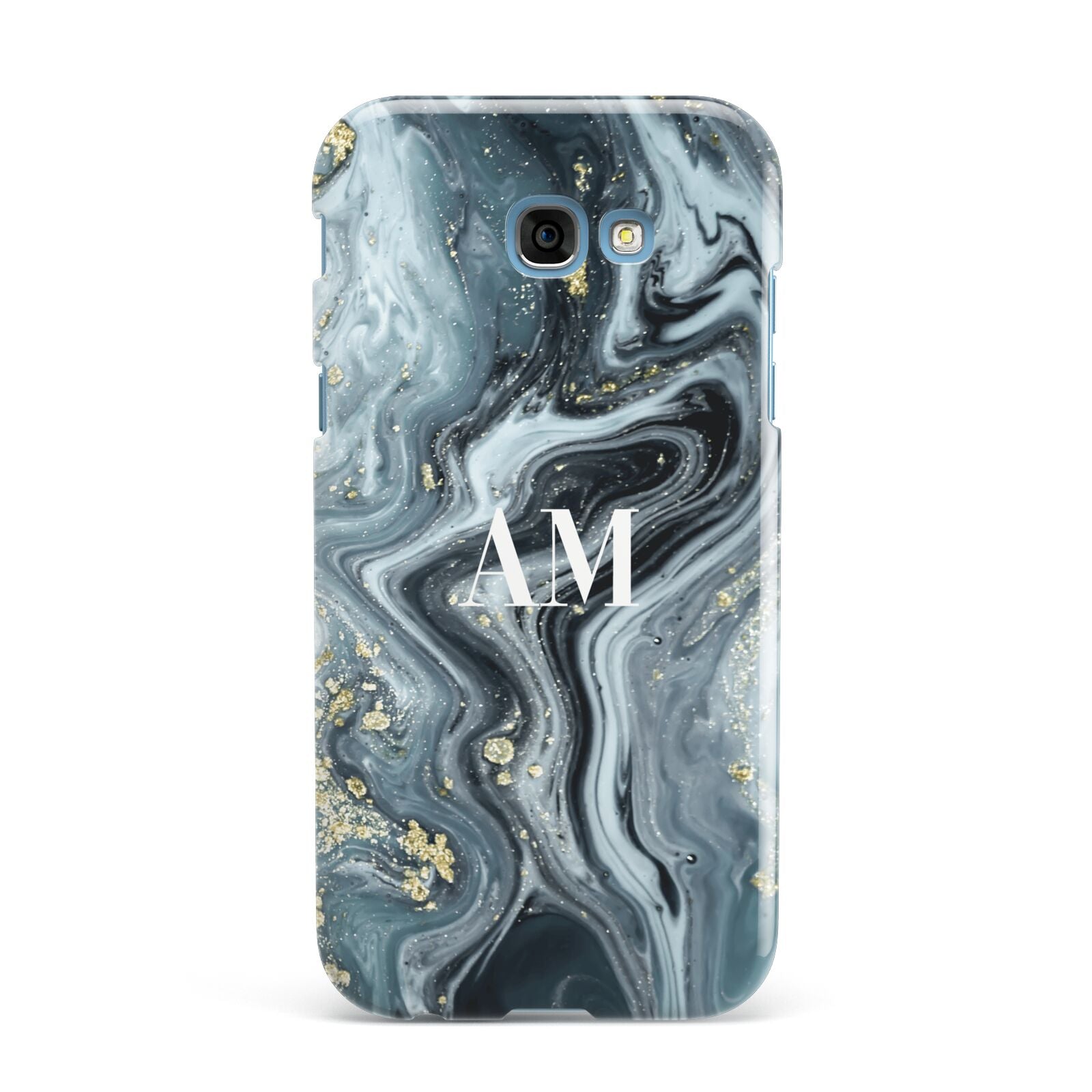 Custom Blue Swirl Marble Samsung Galaxy A7 2017 Case